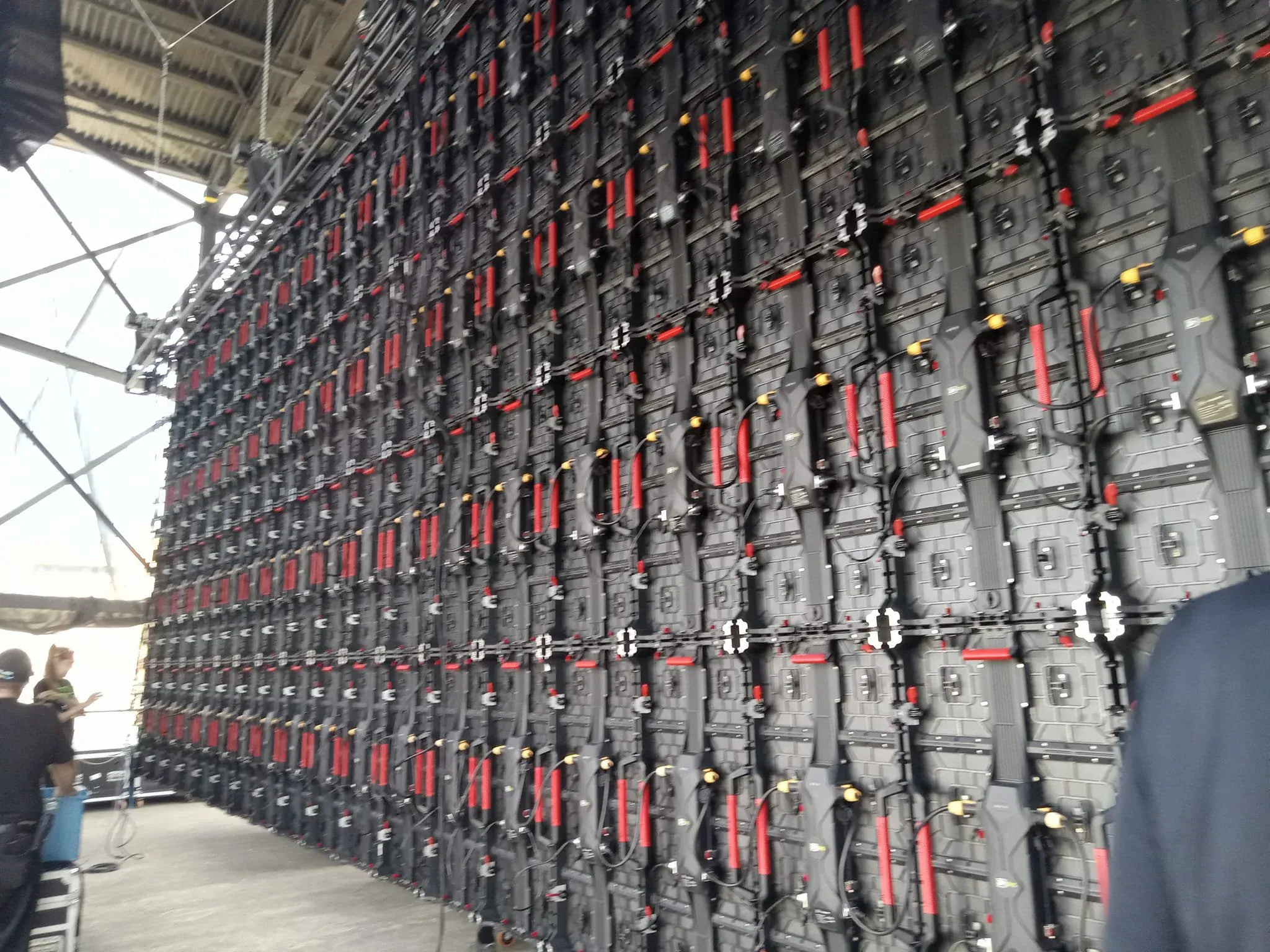 LED wall display at a large indoor corporate event