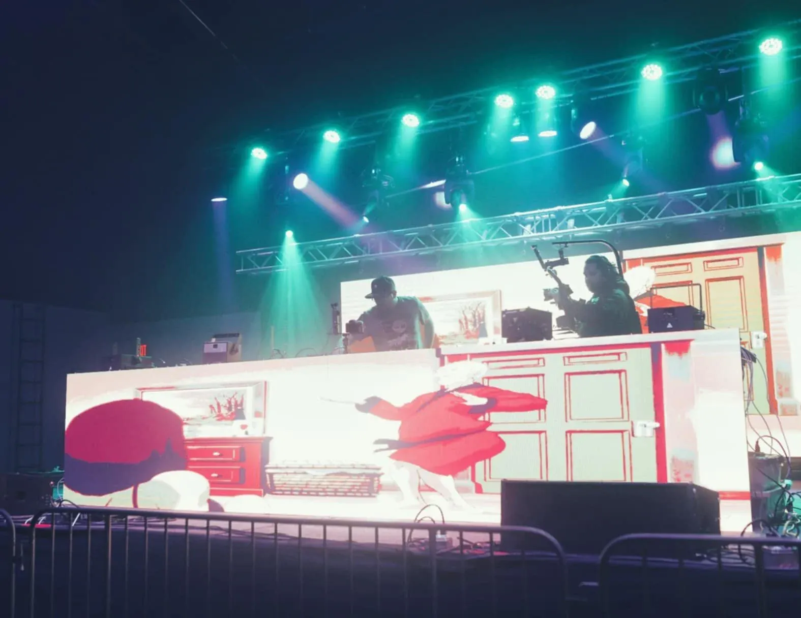 LED wall production for a live music performance