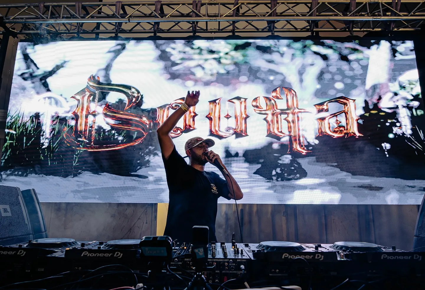 Live music event with full stage production and lighting